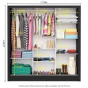 Ver imagem 5 de Guarda Roupa Casal 3 Portas com Espelho Porto Plus Espresso Móveis
