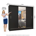 Ver imagem 4 de Guarda Roupa Casal 3 Portas com Espelho Porto Plus Espresso Móveis