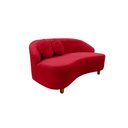 Ver imagem 4 de Namoradeira Sofá Feijão Cancún 150cm Orgânica Veludo Vermelho