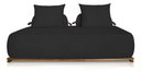 Ver imagem 1 de Sofá Dubai 2 Lugares 1.60m Tecido Bouclê Preto para Sala Bz Home Decor
