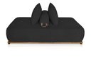 Ver imagem 5 de Sofá Dubai 2 Lugares 1.60m Tecido Bouclê Preto para Sala Bz Home Decor