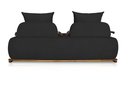Ver imagem 4 de Sofá Dubai 2 Lugares 1.60m Tecido Bouclê Preto para Sala Bz Home Decor