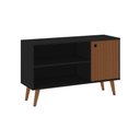 Ver imagem 1 de Rack Retro para TV 108cm RK370 DJD Móveis DJD Preto/Ripado