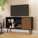 Ver imagem 3 de Rack Retro para TV 108cm RK370 DJD Móveis DJD Preto/Ripado