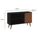 Ver imagem 2 de Rack Retro para TV 108cm RK370 DJD Móveis DJD Preto/Ripado