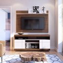 Ver imagem 1 de Rack com Painel Yara para Tv com 55 - Nogueira/off White