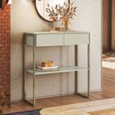 Ver imagem 1 de Aparador Industrial Dijon 2 Gavetas Off White - Olivar Móveis