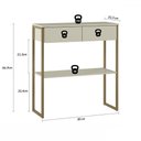 Ver imagem 4 de Aparador Industrial Dijon 2 Gavetas Off White - Olivar Móveis