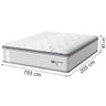 Cama Box Baú Casal King Colchão Molas Guarda Costas Max com Pillow Branco/cinza - 3