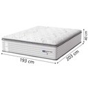 Ver imagem 3 de Cama Box Baú Casal King Colchão Molas Guarda Costas Max com Pillow Branco/cinza