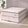 Cama Box Baú Casal King Colchão Molas Guarda Costas Max com Pillow Branco/cinza - 6