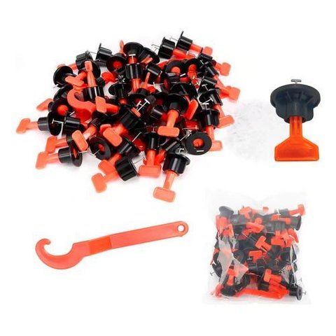 Kit Nivelador Piso e Porcelanato Fácil Rápido Reutilizável