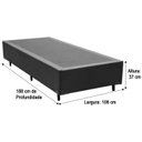 Ver imagem 2 de Base Cama Box Solteirão Suede Marrom 37x108x188 An