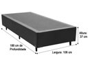 Ver imagem 2 de Base Cama Box Solteirão Suede Marrom 37x108x188 An
