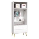 Ver imagem 3 de Quarto de Bebê 2 Portas e Cômoda Gaveteiro Theo Branco Pés Madeira Natural com Colchão Gazin ?