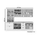 Ver imagem 2 de Cozinha Modulada Henn Americana Henn 7 Peças C5p44 Branco