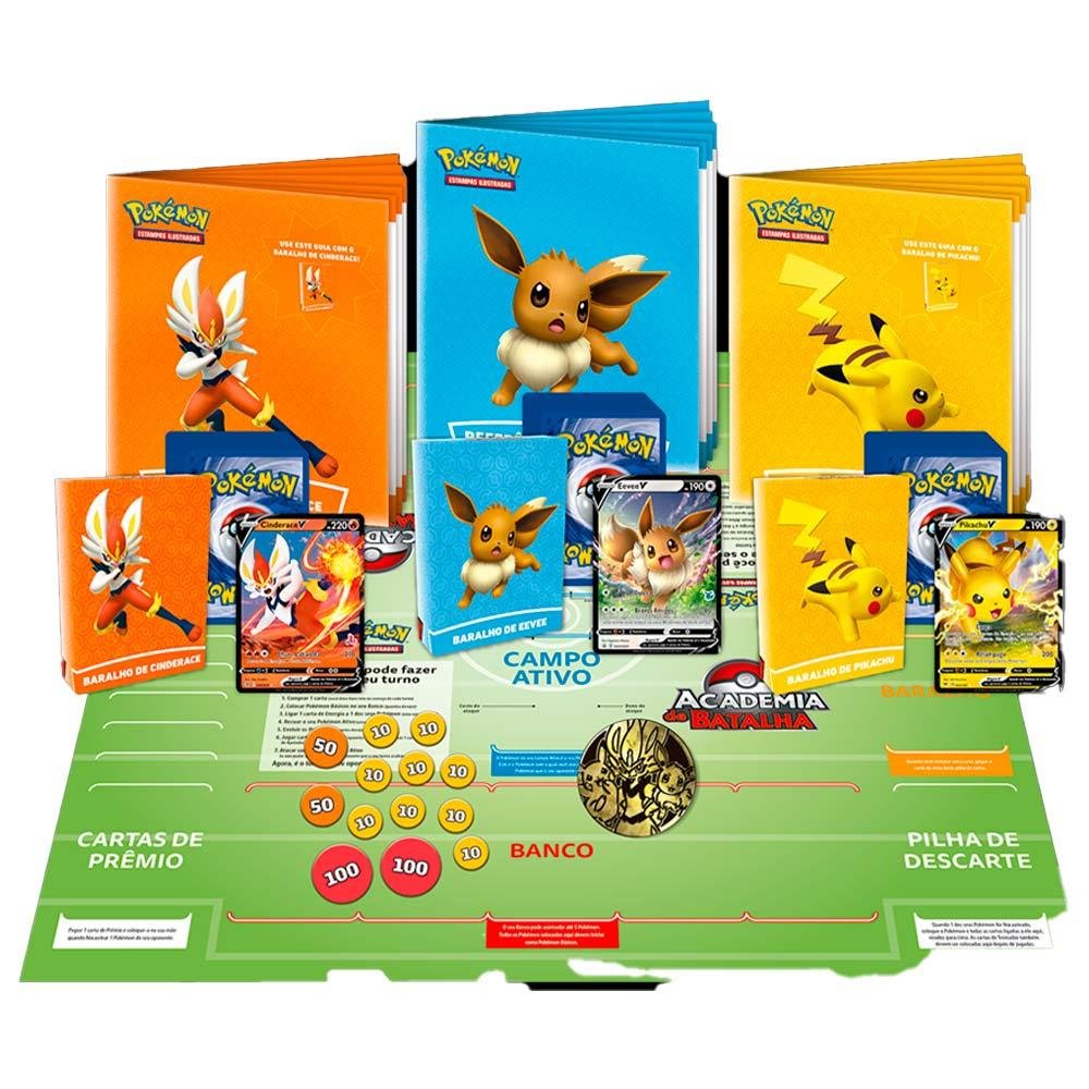 Cartas Pokemon Douradas Plastificadas