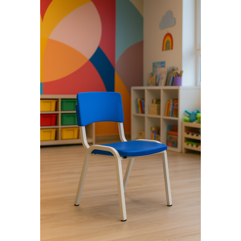 Cadeira Infantil Iso Azul Brinquedoteca Escolas Ecomhome