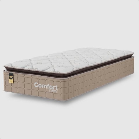 Colchão Solteiro Comfort Class Pillow Top 28x88x188cm - Bege - e-Shop Casa