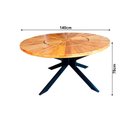 Ver imagem 2 de Mesa Redonda Zurick 1,40m Tampo Giratório Base Industrial em Aço - Preto