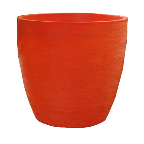 Vaso Planta 30x30 Oval Moderno Polietileno - LARANJA SUNSET 010