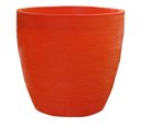 Ver imagem 1 de Vaso Planta 30x30 Oval Moderno Polietileno - LARANJA SUNSET 010