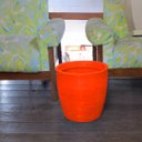 Ver imagem 2 de Vaso Planta 30x30 Oval Moderno Polietileno - LARANJA SUNSET 010