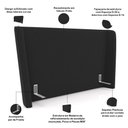 Ver imagem 3 de Cabeceira Casal Nilo 140cm com Cama Pés Madeira Suném P05 Veludo Preto - Lyam Decor