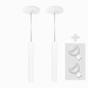 Ver imagem 2 de Kit 2 Pendente Tubo Palito 30cm - Branco + Lampada Led 4w