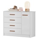 Ver imagem 6 de Cômoda para Quarto Infantil 110cm 1 Porta Nelly Branco Z49 - Mpozenato