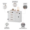 Ver imagem 3 de Cômoda para Quarto Infantil 110cm 1 Porta Nelly Branco Z49 - Mpozenato