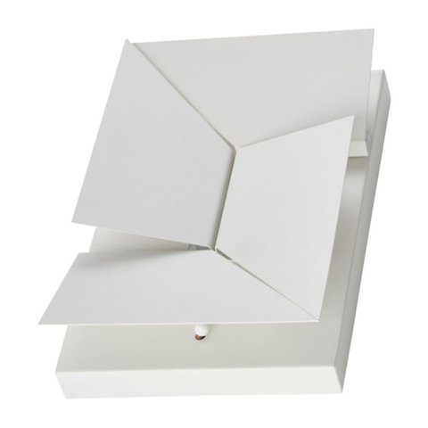 Arandela de Parede Led Lozo Duo Retangular 3000k 4w Bivolt 20x30cm Metal e Acrílico Branco - Nordeco