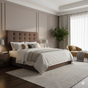 Ver imagem 1 de Cabeceira Cama Box Casal Estofada Paris Suede Marrom 1,40 Rbl