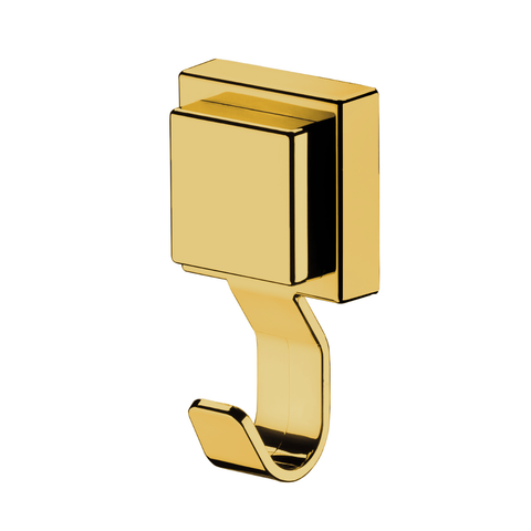 Gancho de Parede Multiuso com Fixação Adesiva - Dourado Brilho