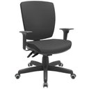 Ver imagem 3 de Kit 04 Cadeiras de Escritório Diretor Office Base Giratória Preto Alta Flexi P03 Vinil preto -