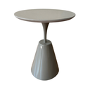 Ver imagem 2 de Mesa Lateral Cone Masp Redonda 50 Cm Tampo Cinza Base Cinza Personal Moveis Design