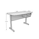 Ver imagem 5 de Mesa Escrivaninha para Escritório Economica com 2 Gavetas 1,50 X 0,60