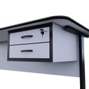 Ver imagem 4 de Mesa Escrivaninha para Escritório Economica com 2 Gavetas 1,50 X 0,60