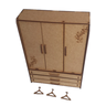 Guarda Roupas para Bonecas em Mdf Abre Portas e Gavetas - 4