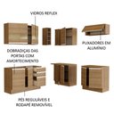 Ver imagem 5 de Armário de Cozinha Completa de Canto 349cm Rustic Glamy Madesa 01