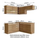 Ver imagem 4 de Armário de Cozinha Completa de Canto 349cm Rustic Glamy Madesa 01