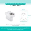 Ver imagem 3 de Tampa Vaso Sanitário Madeira Laqueada Carrara Branco para Bacia Deca