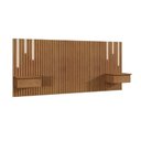 Ver imagem 3 de Cabeceira Casal e Queen Paris Ripado com LED 2 Mesas de Cabeceira com Gaveta - Mavaular Cabeceira Ri