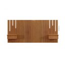 Ver imagem 2 de Cabeceira Casal e Queen Paris Ripado com LED 2 Mesas de Cabeceira com Gaveta - Mavaular Cabeceira Ri