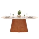 Ver imagem 7 de Mesa de Jantar 8 Lugares Orgânica Elipse Tampo com Vidro 218cm Degas D05 Freijó Off White - Lyam Dec