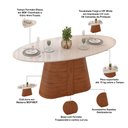 Ver imagem 4 de Mesa de Jantar 8 Lugares Orgânica Elipse Tampo com Vidro 218cm Degas D05 Freijó Off White - Lyam Dec