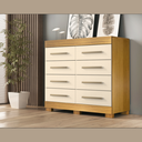 Ver imagem 1 de Cômoda Nalu 8 Gavetas Nature/Off White ACP Móveis 100%MDF