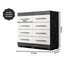 Ver imagem 3 de Cômoda Nalu 8 Gavetas Nature/Off White ACP Móveis 100%MDF