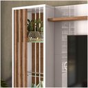 Ver imagem 2 de Painel Leblon Off White/ Madero Canela Tv Até 55'' Com 03 Portas Basculantes E Prateleiras De