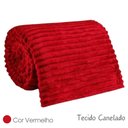 Ver imagem 3 de Cobertor Manta Casal Soft Canelada 2,20m x 1,80m Califórnia Cor Vermelho